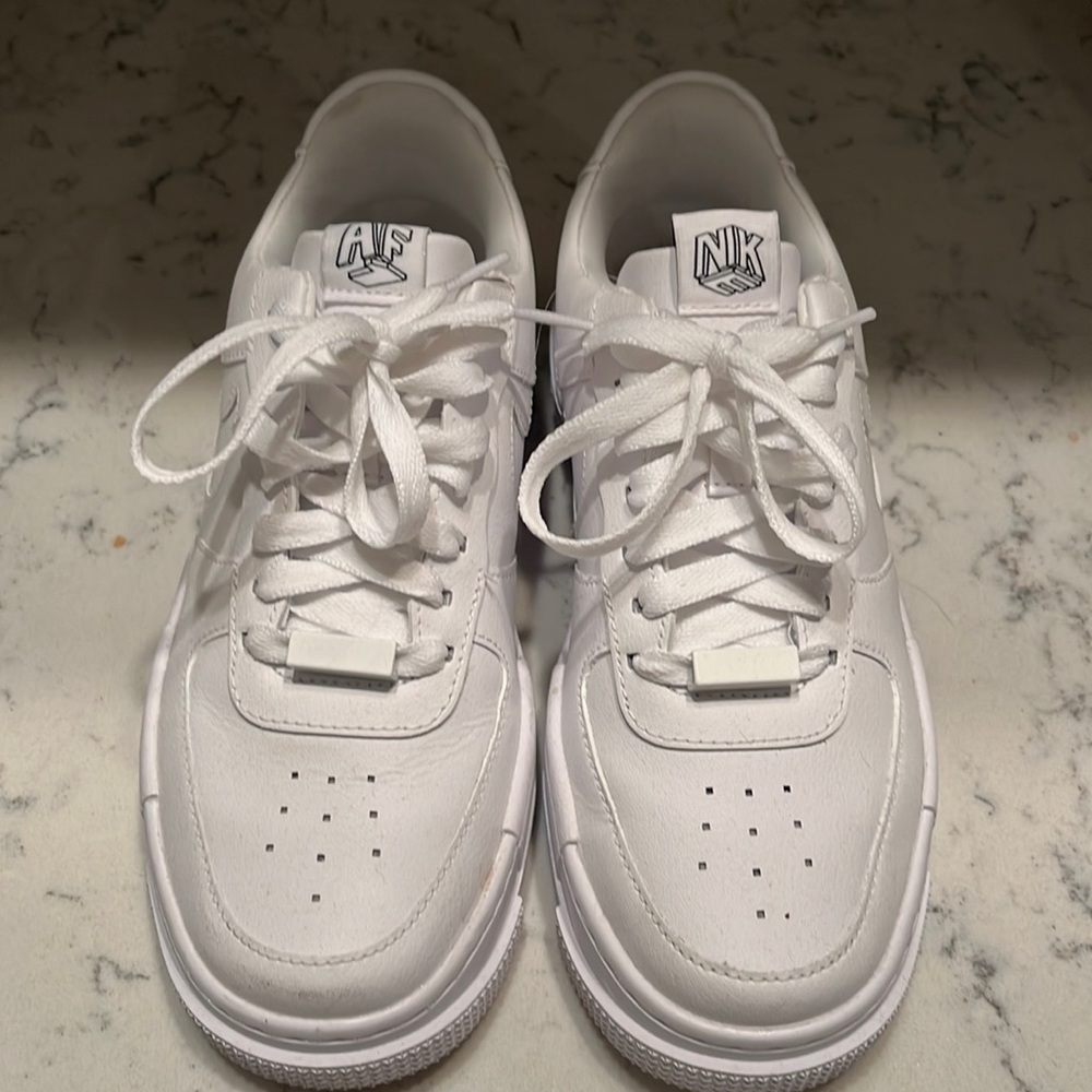 White Nike Air Force ones